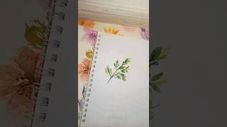 Watercolor leafs  watercolour leaves painting art shorts [upl. by Kern]