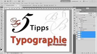 Top 5 Tipps zur Typographie in Photoshop [upl. by Anialram]