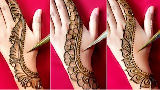 Top 3 stylish back hand mehndi design  easy amp simple mehandi design  mehndi design  Mehndi [upl. by Brunhild]