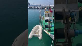 wooden fishingboat fishingvillage kayık myrina limnos island fishingboats [upl. by Yeldar]