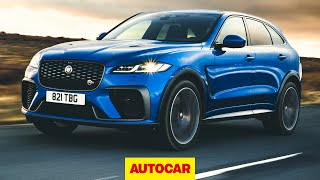 Jaguar FPace SVR 2021 review  Supercharged V8 SUV tested  Autocar [upl. by Eissahc202]