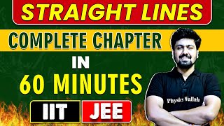 STRAIGHT LINES in 60 Minutes  Complete Chapter for JEE MainAdvanced [upl. by Eniliuqcaj]