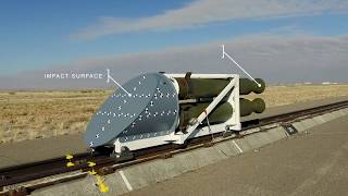 Rocket Sled Impact Test In SlowMotion [upl. by Ahtis]