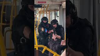 Armed police training on a tram armedpolice uk [upl. by Nwahsid]