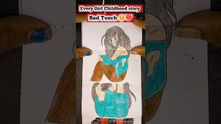 Bad Touch 🥺❤️‍🩹rap sad shayari poetry youtubeshorts viralvideo drawing hearttouching art [upl. by Wickham]