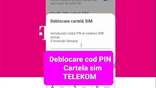 Cum sa deblochez codul PIN la cartela TELEKOM [upl. by Ahsetel]