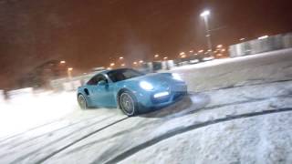 Porsche 911 9912  Turbo S  MIAMI BLUE  SNOW amp FUN [upl. by Zeta]