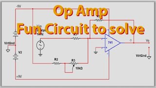 Op Amp Fun Circuit to solve [upl. by Ardnad]