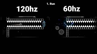 60hz VS 120hz Side by Side MobileGeometry Dash [upl. by Pippas38]