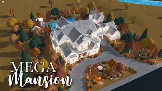 MEGA MANSION BLOXBURG SPEEDBUILD WITH GUEST HOUSE AND POOL [upl. by Danella]