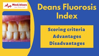 Deans Fluorosis Index l Public health dentistry l Mediklaas [upl. by Pillow206]