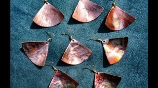 Copper Earrings from Scrap 1 [upl. by Embry]