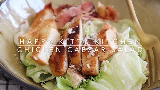 Chicken Caesar Salad Recipe 🥗 🥬 وصفة سلطة السيزار بالدجاج HappyKittyKitchen [upl. by Ahsuatal]