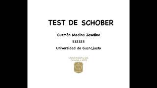 Test de SchoberGuzmanMedinaJoseline [upl. by Khan877]