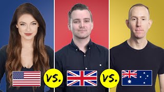 American vs British vs Australian English  One Language Three Accents [upl. by Danielle714]