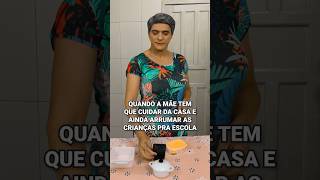 Mãe que cuida da casa e do lanche dos filhosmae filhos maternidade escola comedia [upl. by Dacie]