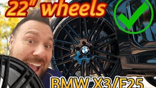 22 INCH WHEELS BMW F25 X3 INSTALLED [upl. by Brittani]