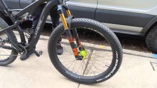 29 WheelTire on front of LaMere 29er Full Susp XC [upl. by Nnylyram]