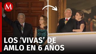 AMLO da su sexto y último Grito de Independencia con cambios en los vivas [upl. by Binetta883]