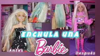 CÓMO DESENREDAR EL CABELLO DE BARBIE FÁCIL Y BONITO [upl. by Harod842]