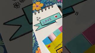 Sticky note art 🩷 ytshortsindia ytshortsvideo artshorts shorts artandcraft diycard journal [upl. by Liborio]