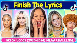 Finish The Lyrics  🎶100 Viral TikTok Songs From 2020 to 2024  🔥 TIK TOK MEGA CHALLENGE💃 [upl. by Semadar]