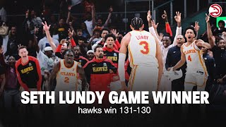 Seth Lundy Game Winner 🚨 Hawks beat Pacers 131130 [upl. by Lorain]