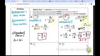 A2 9D part 2 Dividing Complex Numbers [upl. by Ahsinelg]