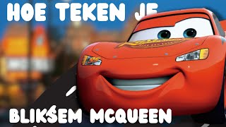 Hoe teken je bliksem mcqueen  stap voor stap [upl. by Franck]