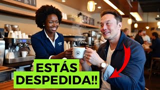 CAMARERA Es Despedida Por ATENDER a Elon Musk ¡Al Día Siguiente Recibe La SORPRESA De Su VIDA [upl. by Enileuqkcaj]