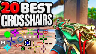 THE BEST 20 Crosshairs To USE In VALORANT With Codes [upl. by Vacuva934]