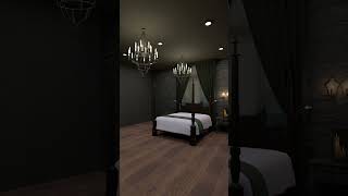 Bedroom inspired by Slytherin faculty  Harry Potter  Interior design [upl. by Aiza]