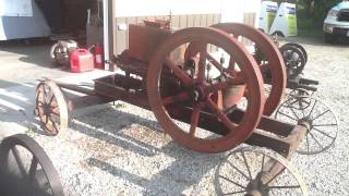 John Lauson 8 HP Hit and Miss Gas Engine [upl. by Llerdnad]