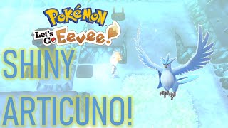 SHINY ARTICUNO IN 736 RESETS Pokémon Lets Go Eevee and Pikachu [upl. by Artenahs]