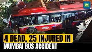 Mumbai 4 Dead 25 Injured as BEST Bus Rams into Pedestrians Vehicles After Brake Failure [upl. by Akirehc]