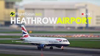 Heathrow Airport Live STRONG WINDS Tuesday 9th April 2024 [upl. by Auhsohey]