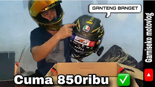 BUKAN HELM AGV‼️ review helm FDK FULL FACE MOTIF CARBON DAN CAMPION [upl. by Banwell823]