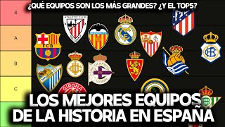 TIER LIST LOS MEJORES EQUIPOS DE ESPAÑA EN LA HISTORIA  ¿QUÉ EQUIPO HA SIDO EL MÁS GRANDE [upl. by Trant398]