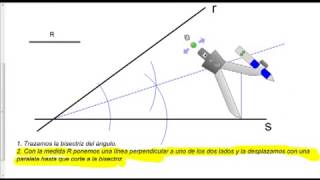 Circunferencia tangente a dos rectas que se cortan [upl. by Ydnac997]