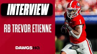 Trevor Etienne shares how Georgia running backs are handling absence of Branson Robinson [upl. by Acirrej]