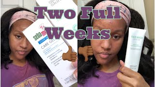 I tried Gladskin Gel to Milk Cleanser and Sebamed Clear Face Care Gel on my Acne  Full review [upl. by Llerdnod647]