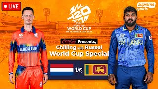 🔴 Live  Sri Lanka vs Netherlands  Chilling with Russel  World Cup Special Ep 04 [upl. by Hsiekal235]