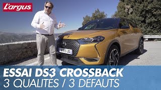 Essai DS3 Crossback  les qualités et défauts du rival de lAudi Q2 et du Mini Countryman [upl. by Atoel]