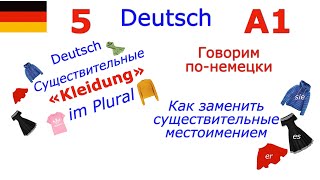 А1 Thema Unsere Kleidung I Множественное число существительных по теме Одежда [upl. by Zoila]