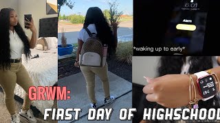 GRWM First day of school  Freshman year  Mini vlog [upl. by Clinton]