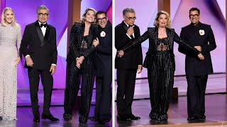 Dan amp Eugene Levy Reunite with Catherine OHara amp Annie Murphy at 2024 Emmys Schitts Creek Reunion [upl. by Rego]