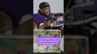 Ravens players react to their brand new helmets 🤩 via ravensTT shorts [upl. by Enalb]