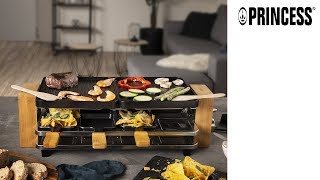 Princess 162910 Raclette Pure 8 Gourmetstel  NL [upl. by Lletnahc316]