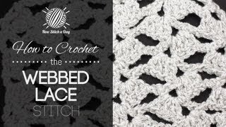 How to Crochet the Webbed Lace Stitch [upl. by Louis]