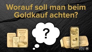 Goldbarren oder Münzen Worauf beim Gold kaufen achten [upl. by Etteiram]